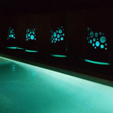 Palm Springs Pool Area, Wall Sculpture, Spa Mosaic