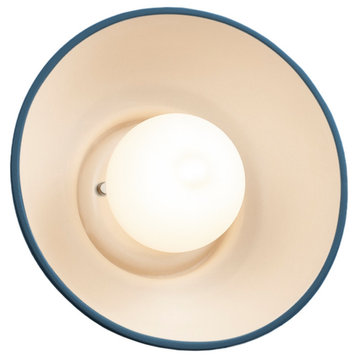 Coupe Wall Sconce, Midnight Sky/Matte White