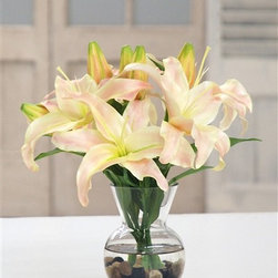 Casablanca Lilies with Water Illusion - Artificial Flowers Plants And Trees