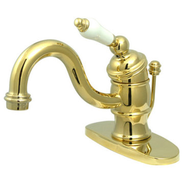 Kingston Brass KB340.PL Victorian 1.2 GPM 1 Hole Bathroom Faucet - Polished