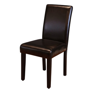 Mai Faux Leather Dining Chairs, Brown, Set of 2