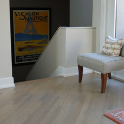White Oak stained with a water base finish. - Engineered Wood Flooring