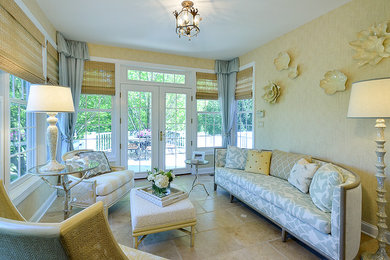 Elegant living room photo in Philadelphia