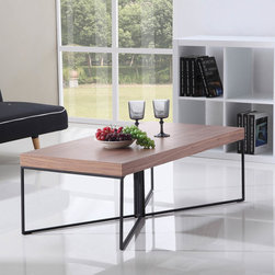 Mixer Coffee Table in Light Walnut & Black Steel - Coffee Tables