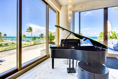 Inspiration for a contemporary living room remodel in Miami