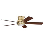 Craftmade Lighting - Craftmade Lighting TMPH52SB5 Tempo Hugger - 52" Ceiling Fan with Light Kit - The Tempo 52" hugger fan is designed for rooms witTempo Hugger 52" Cei Satin Brass Flat Bla *UL Approved: YES Energy Star Qualified: n/a ADA Certified: n/a  *Number of Lights: Lamp: 1-*Wattage:16w LED Disk bulb(s) *Bulb Included:Yes *Bulb Type:LED Disk *Finish Type:Satin Brass