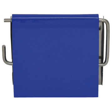 Wall Mounted Toilet Paper Holder Tissue One Roll Dispenser Finish: Navy Blue