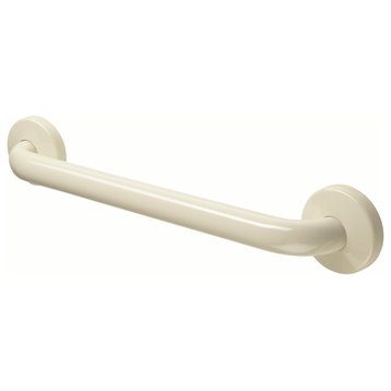 12 Inch Grab Bar With Safety Grip, Wall Mount Coated Grab Bar, Ivory