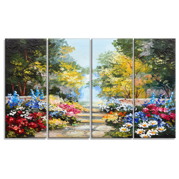 "Summer Forest With Flowers" Landscape Canvas Artwork