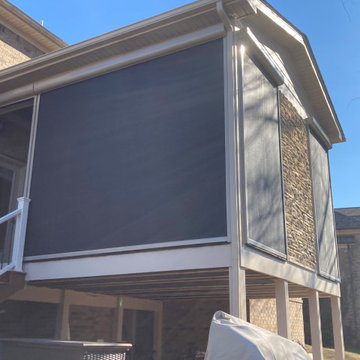 Franklin Trex porch with retractable screens