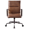 ACME Jairo Executive Office Chair With Lift, Vintage Chocolate Top Grain Leather