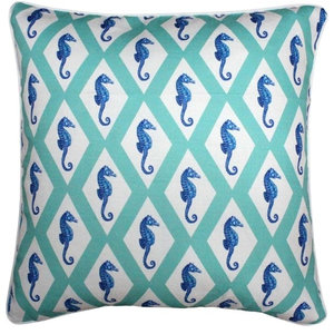 Geometric Pillow Navy Blue E by design PGN408BL14-26 26 x 26 Rope Rigging 