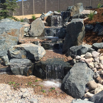 Kincheloe Water Feature and Flagstone Patio