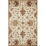 KAS Rugs & Home - Syriana 6012 Champagne Agra Rug, 9'x13' - Syriana 6012 Champagne Agra 9'x13'. Hand-Tufted of 100% New Zealand Wool with Cotton Backing. Made in India. Vacuum regularly & spot clean stains. Professional cleaning recommended periodically.