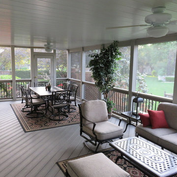 Large Kansas City Screened Porch with Multiple Living Areas