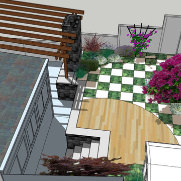 San Francisco Backyard Makeover with Built in Grill