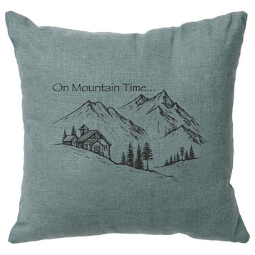 Linen Image Pillow Mountain Time, Ocean