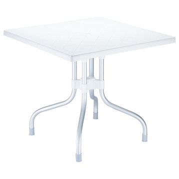 Compamia Forza Square Folding Table, White
