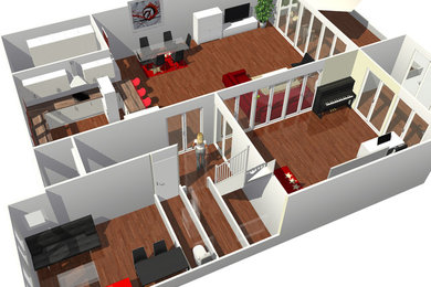 3D House Renovation Interior Design Drawings - 01504