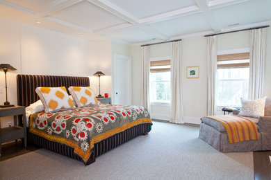 Example of a trendy bedroom design in New York