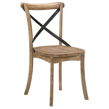ACME Kendric Wooden Side Chair in Rustic Oak Set of 2