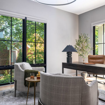 North Arlington Virginia Moody Masculine Home Office Study
