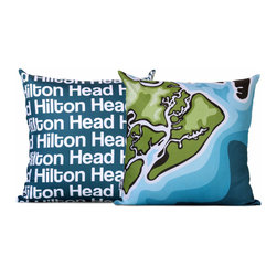 Hilton Head Map Pillow - Decorative Pillows