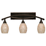 Toltec Lighting - Toltec Lighting 173-BC-406 Bow - Three Light Bath Bar - Shade Included.IS THIS A CHAIN HUNG FIXTURE?: NoWarranty: 1 YearAssembly Required: YesBackplate Length: 16.00* Number of Bulbs: 3*Wattage: 100W* BulbType: Medium* Bulb Included: No