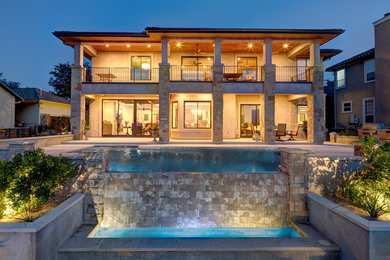 Contemporary exterior home idea in Austin
