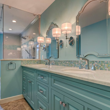 Waves of Blue Master Bathroom
