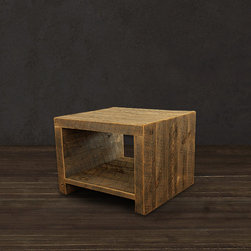 JW Atlas Wood Co. - Reclaimed Wood Side Table - Side Tables And End Tables