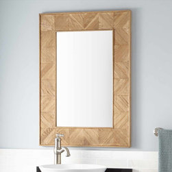 24" Garton Oak Vanity Mirror-Distressed Oak - Products