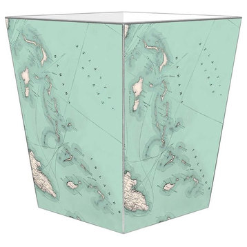 Bahamas Antique Map Wastepaper Basket