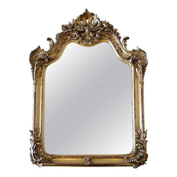 20th Century Carved Louis XV Style Giltwood Mirror