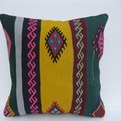 Bohemian Turkish Kilim Throw Pillow by Arasta Bazaar