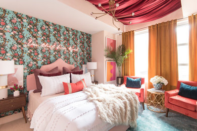 Eclectic bedroom photo in Miami