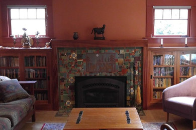 Transform and Add Warmth and Book Storage with Craftsman "feel" to a Living Room