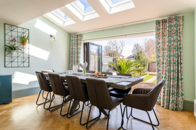 Inspiration for a contemporary dining room in Sussex.
