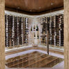 W Series Feature Wall Wine Rack Kit (metal wall mounted bottle storage), Chrome, 270 Bottles (Triple Deep)