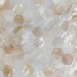 Natural mother of pearl mosaic tiles Hexagonal seamless - Flooring