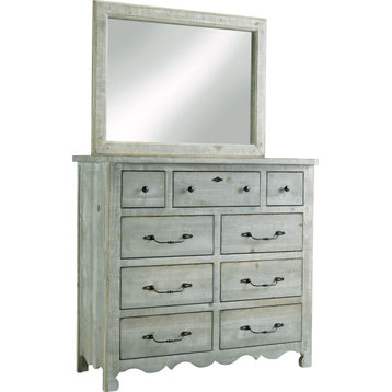 Chatsworth Drawer Dresser & Mirror - Mint