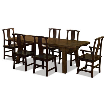 Espresso Elmwood Village Dining Set With 6 Chairs