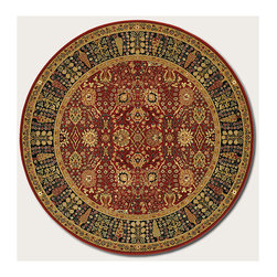 Persian Red Round Area Rug - Area Rugs