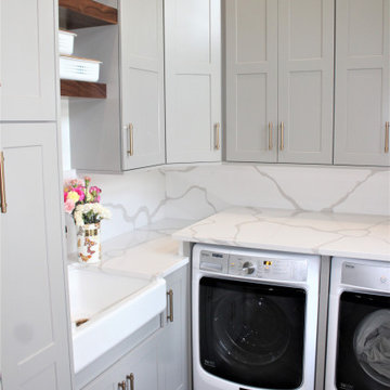 Showplace EVO Laundry & Pantry in Pendleton Dorian Gray & Natural Walnut