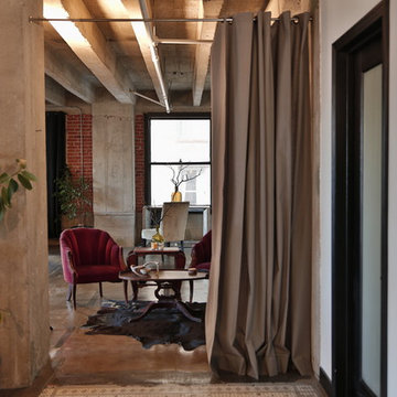 Gray Tension Rod Room Divider Kit