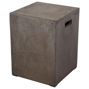 Minimalist Modern Style Concrete Accent Stool in Wax Finish made of Lightweight