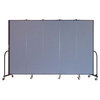 Freestanding 80 in. Portable Room Divider w 5 Panels (Lake Fabric)