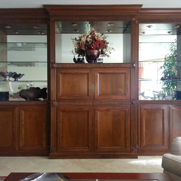 Retrofit your old entertainment center to accommodate a new flat panel HDTV.