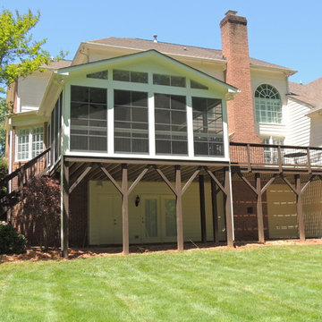 EzeBreeze porch with Trex deck in Reverdy