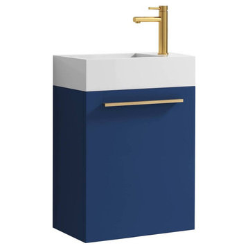 Colmar 18" Vanity Set With Acrylic Sink, Navy Blue